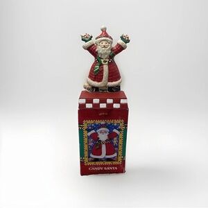 NIB VINTAGE Mary Engelbreit Candy Santa Cast Iron stocking hanger